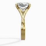 Twisted Band Solitaire Engagement Ring