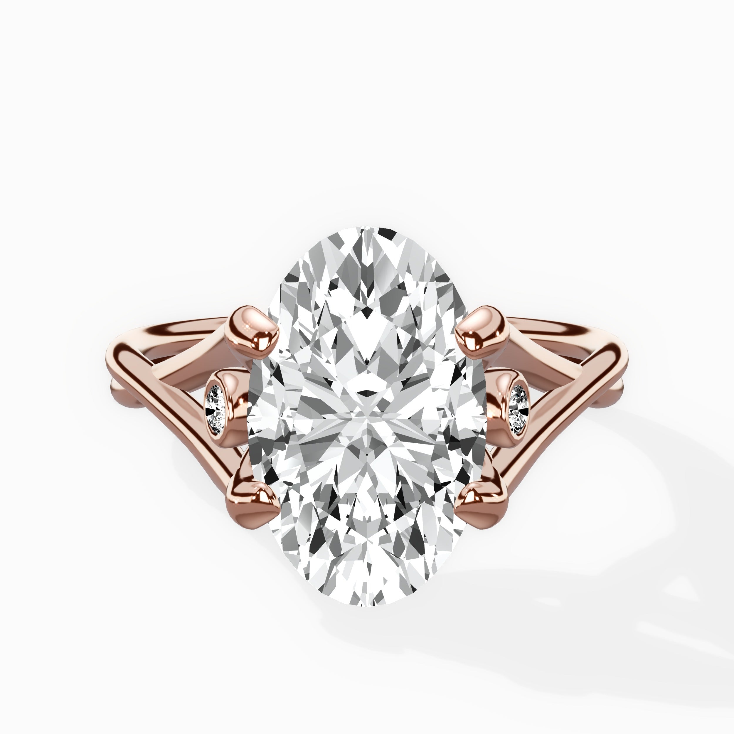 Twisted Band Solitaire Engagement Ring
