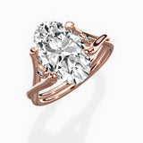 Twisted Band Solitaire Engagement Ring