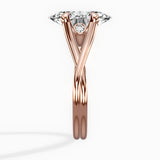 Twisted Band Solitaire Engagement Ring