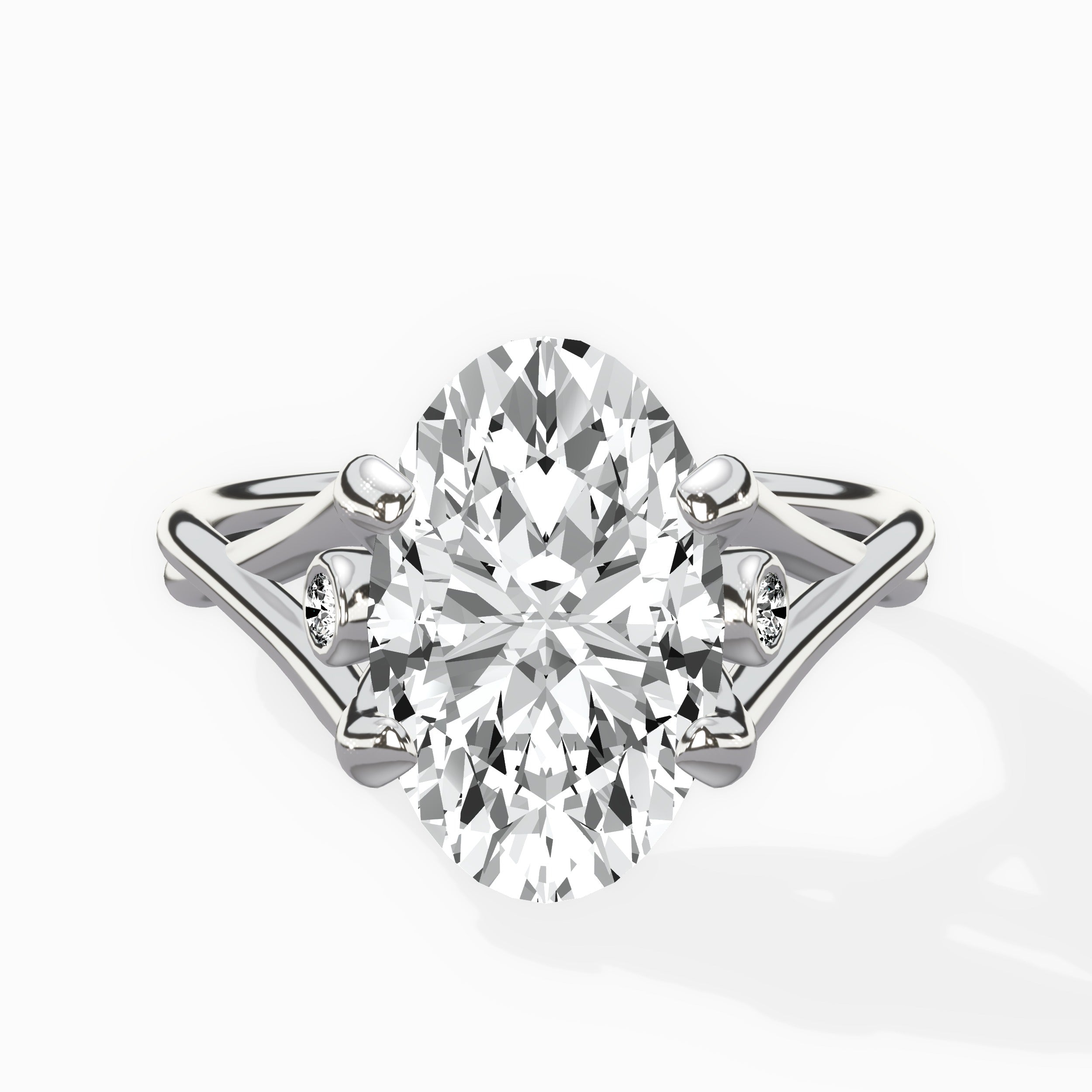 Twisted Band Solitaire Engagement Ring
