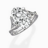 Twisted Band Solitaire Engagement Ring