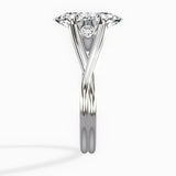 Twisted Band Solitaire Engagement Ring