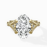 Twisted Band Solitaire Engagement Ring