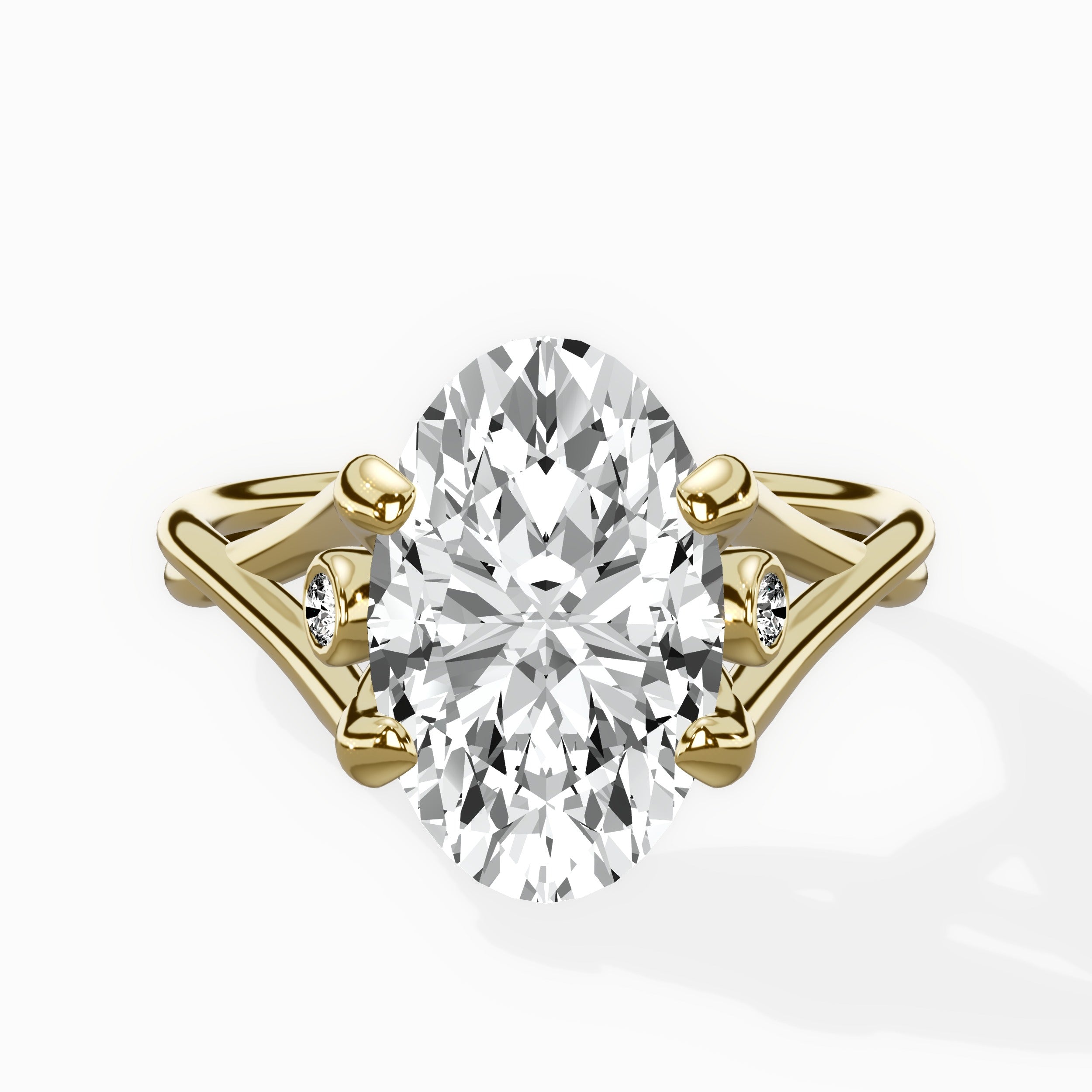 Twisted Band Solitaire Engagement Ring