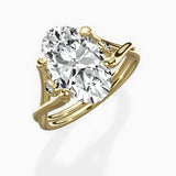 Twisted Band Solitaire Engagement Ring