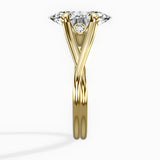 Twisted Band Solitaire Engagement Ring
