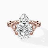 Twisted Band Solitaire Engagement Ring
