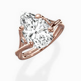 Twisted Band Solitaire Engagement Ring