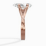 Twisted Band Solitaire Engagement Ring
