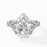 Twisted Band Solitaire Engagement Ring