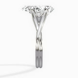 Twisted Band Solitaire Engagement Ring