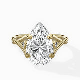 Twisted Band Solitaire Engagement Ring