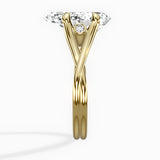 Twisted Band Solitaire Engagement Ring