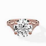 Twisted Band Solitaire Engagement Ring