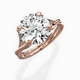 Twisted Band Solitaire Engagement Ring