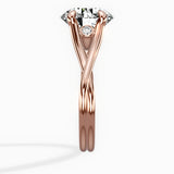 Twisted Band Solitaire Engagement Ring