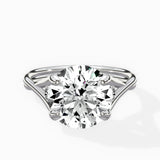 Twisted Band Solitaire Engagement Ring