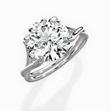 Twisted Band Solitaire Engagement Ring