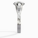 Twisted Band Solitaire Engagement Ring