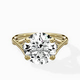 Twisted Band Solitaire Engagement Ring