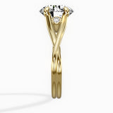 Twisted Band Solitaire Engagement Ring