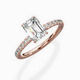 Martini Pave Solitaire Engagement Ring