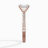 Martini Pave Solitaire Engagement Ring