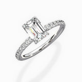 Martini Pave Solitaire Engagement Ring
