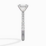 Martini Pave Solitaire Engagement Ring