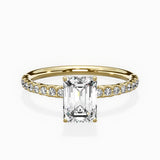 Martini Pave Solitaire Engagement Ring