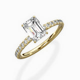 Martini Pave Solitaire Engagement Ring