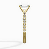 Martini Pave Solitaire Engagement Ring