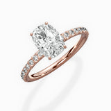 Martini Pave Solitaire Engagement Ring