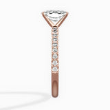Martini Pave Solitaire Engagement Ring