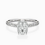 Martini Pave Solitaire Engagement Ring