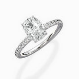 Martini Pave Solitaire Engagement Ring