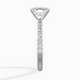 Martini Pave Solitaire Engagement Ring