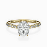 Martini Pave Solitaire Engagement Ring
