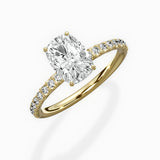 Martini Pave Solitaire Engagement Ring