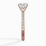 Martini Pave Solitaire Engagement Ring
