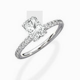 Martini Pave Solitaire Engagement Ring