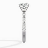 Martini Pave Solitaire Engagement Ring