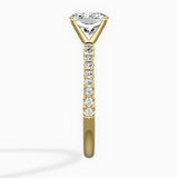 Martini Pave Solitaire Engagement Ring