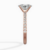 Martini Pave Solitaire Engagement Ring