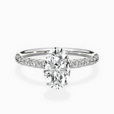 Martini Pave Solitaire Engagement Ring