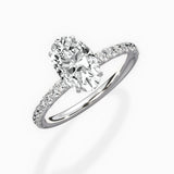 Martini Pave Solitaire Engagement Ring