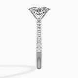 Martini Pave Solitaire Engagement Ring