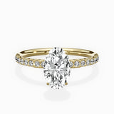 Martini Pave Solitaire Engagement Ring