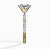 Martini Pave Solitaire Engagement Ring